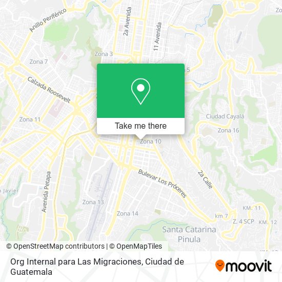 Org Internal para Las Migraciones map