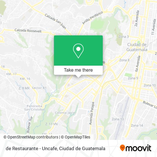 Mapa de de Restaurante - Uncafe