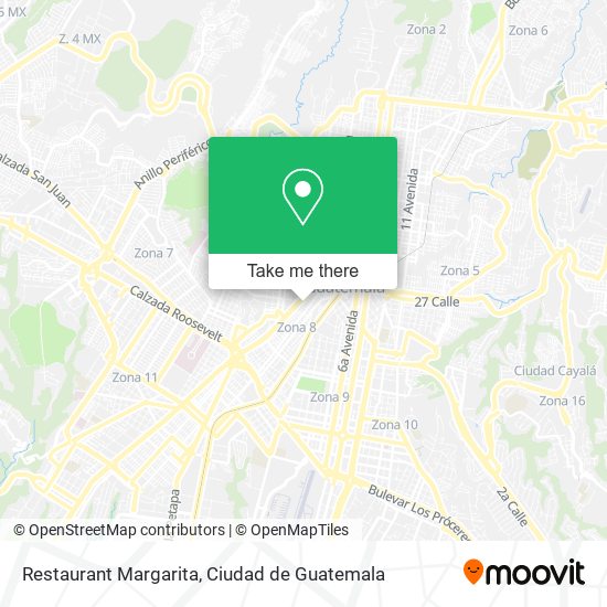 Mapa de Restaurant Margarita