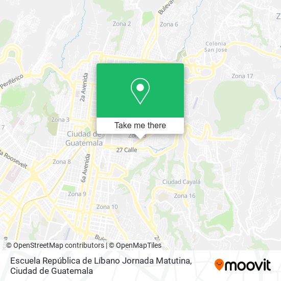 Escuela República de Líbano Jornada Matutina map