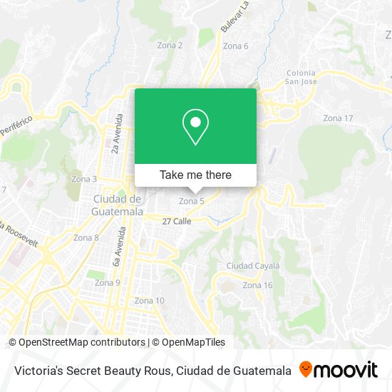 Victoria's Secret Beauty Rous map