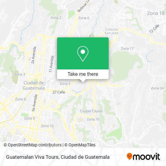 Guatemalan Viva Tours map