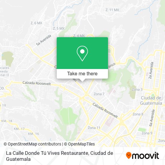 Mapa de La Calle Donde Tú Vives Restaurante