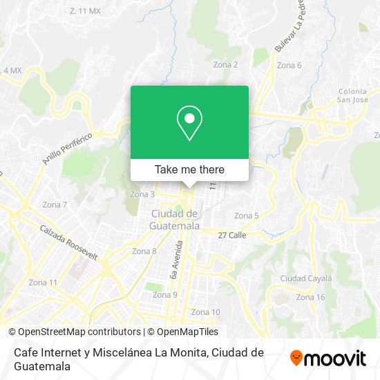 Cafe Internet y Miscelánea La Monita map