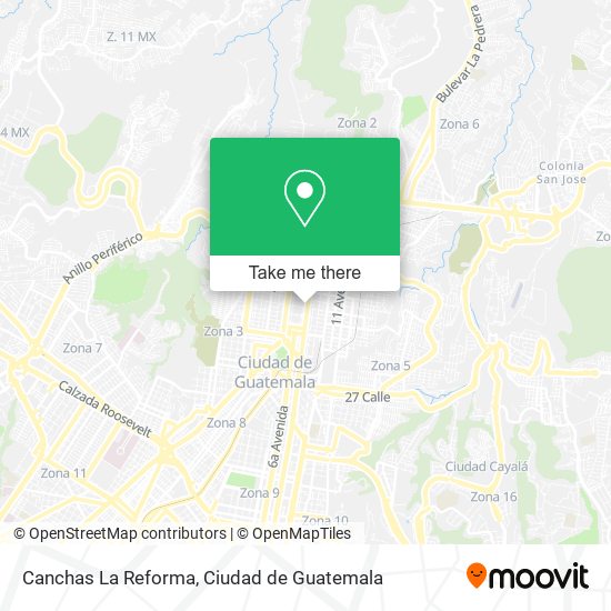 Canchas La Reforma map