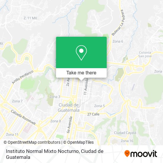 Instituto Normal Mixto Nocturno map