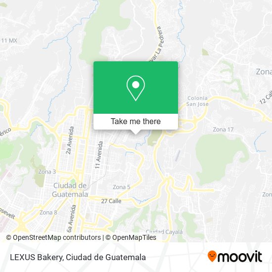 Mapa de LEXUS Bakery