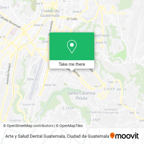 Arte y Salud Dental Guatemala map