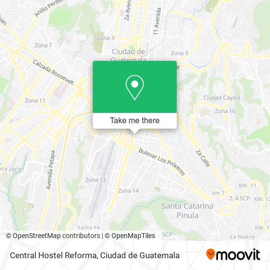 Central Hostel Reforma map