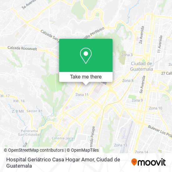 Hospital Geriátrico Casa Hogar Amor map