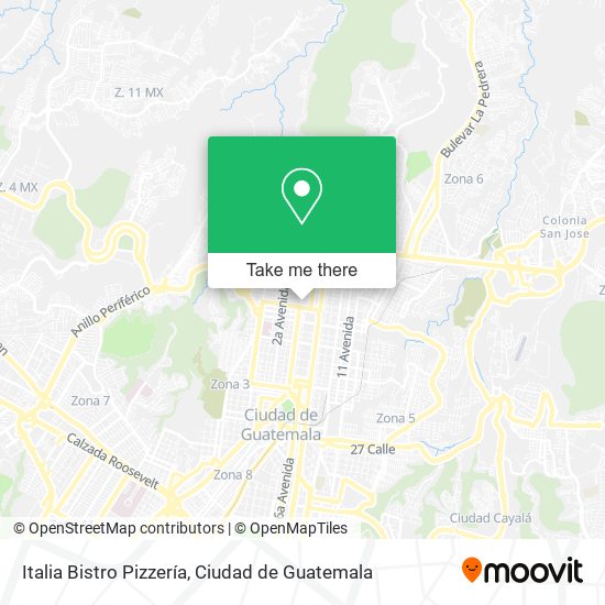 Mapa de Italia Bistro Pizzería