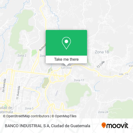 BANCO INDUSTRIAL S A map