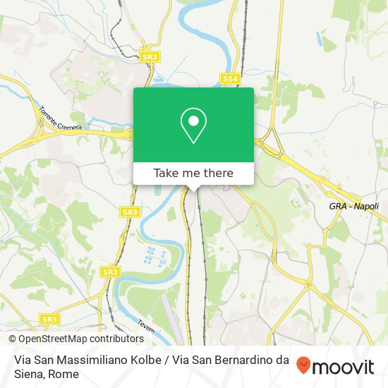 Via San Massimiliano Kolbe / Via San Bernardino da Siena map