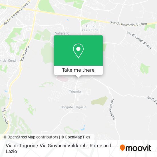 Via di Trigoria / Via Giovanni Valdarchi map