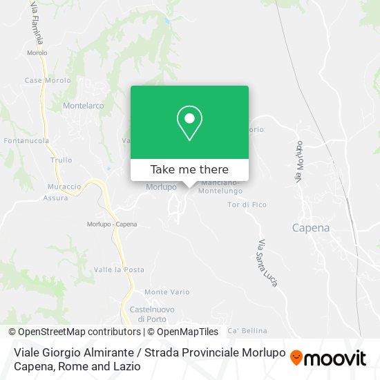 Viale Giorgio Almirante / Strada Provinciale Morlupo Capena map