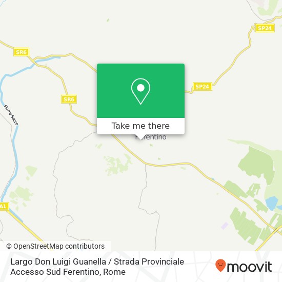 Largo Don Luigi Guanella / Strada Provinciale Accesso Sud Ferentino map