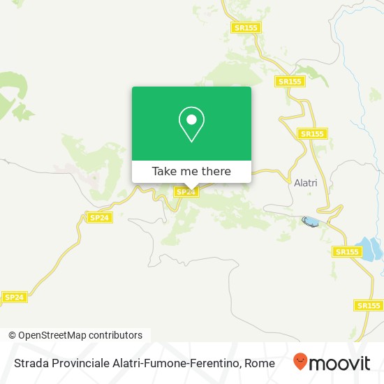 Strada Provinciale Alatri-Fumone-Ferentino map