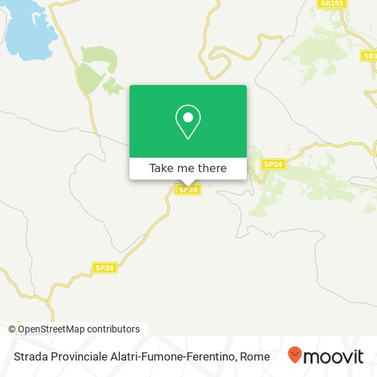 Strada Provinciale Alatri-Fumone-Ferentino map