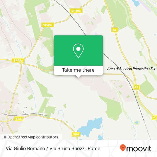 Via Giulio Romano / Via Bruno Buozzi map