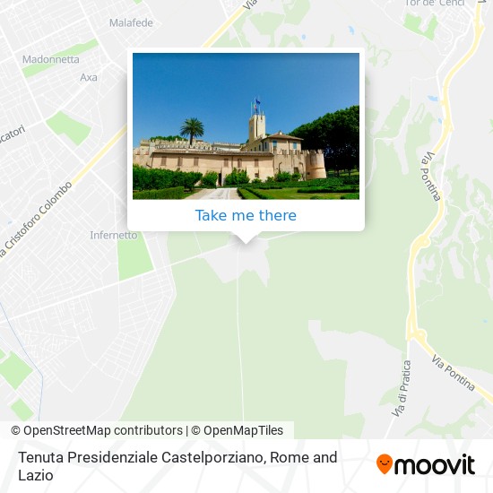 Tenuta Presidenziale Castelporziano map