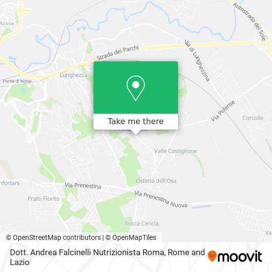 Dott. Andrea Falcinelli Nutrizionista Roma map