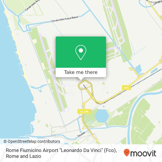 Rome Fiumicino Airport "Leonardo Da Vinci" (Fco) map