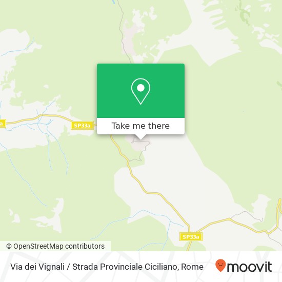 Via dei Vignali / Strada Provinciale Ciciliano map