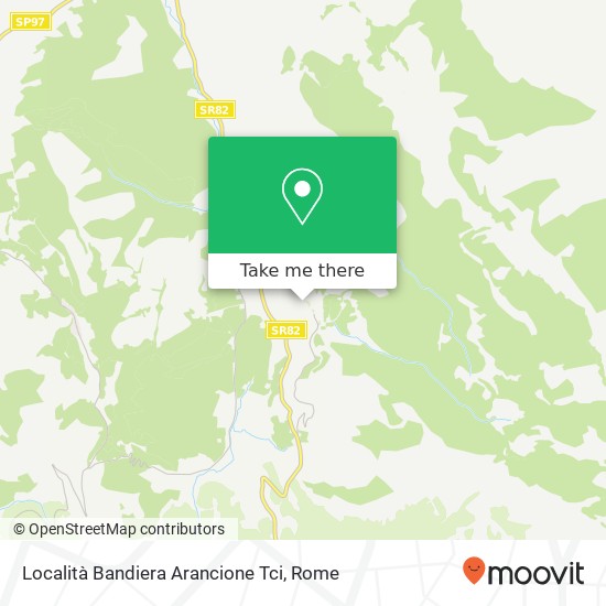 Località Bandiera Arancione Tci map