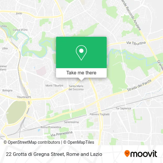 22 Grotta di Gregna Street map