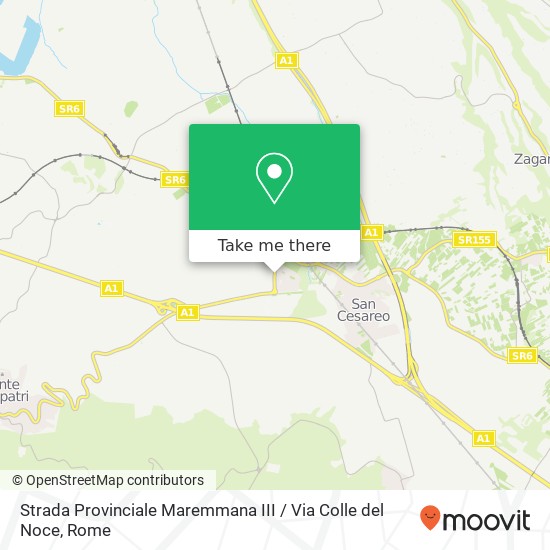 Strada Provinciale Maremmana III / Via Colle del Noce map