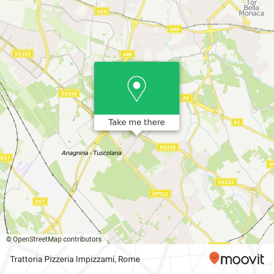 Trattoria Pizzeria Impizzami map