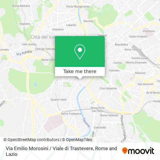 Via Emilio Morosini / Viale di Trastevere map