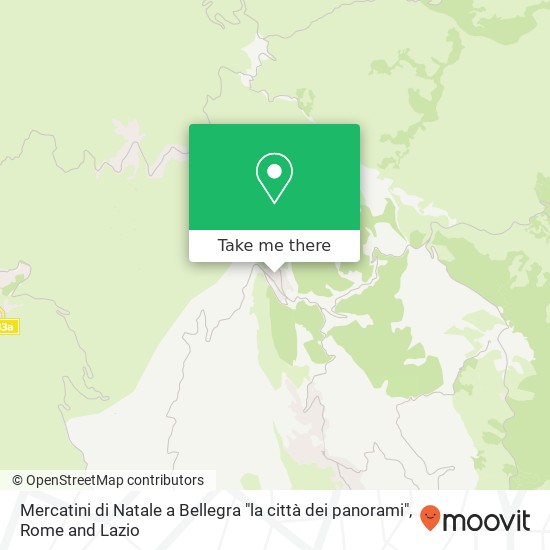 Mercatini di Natale a Bellegra  "la città dei panorami" map
