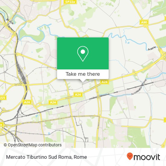 Mercato Tiburtino Sud Roma map