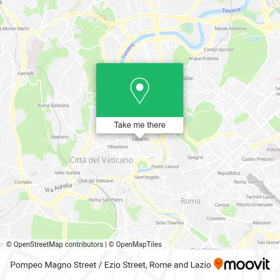 Pompeo Magno Street / Ezio Street map