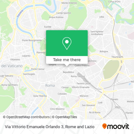 Via Vittorio Emanuele Orlando  3 map