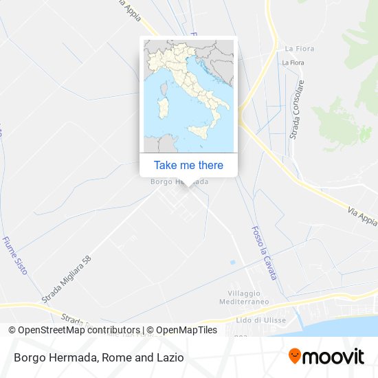 Borgo Hermada map