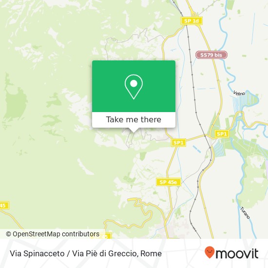 Via Spinacceto / Via Piè di Greccio map