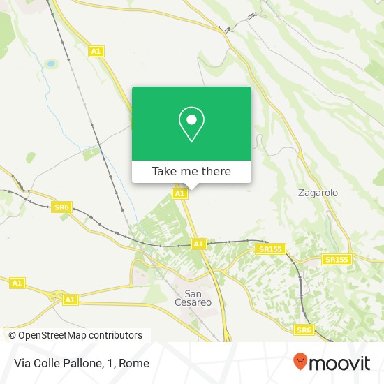 Via Colle Pallone, 1 map