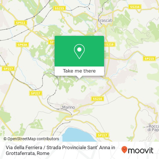 Via della Ferriera / Strada Provinciale Sant' Anna in Grottaferrata map