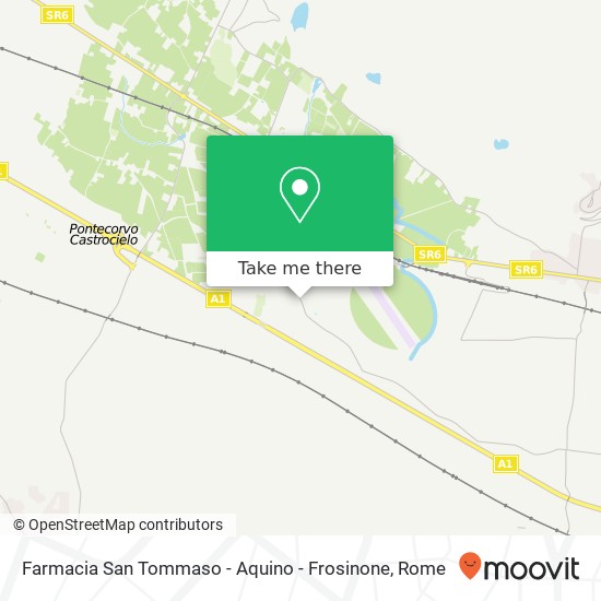 Farmacia San Tommaso - Aquino - Frosinone map