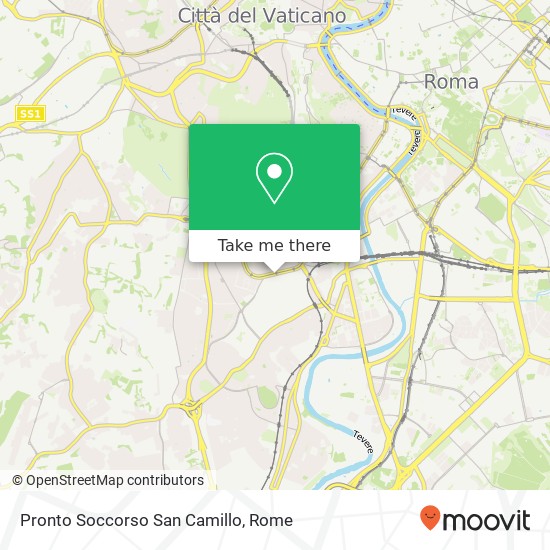 Pronto Soccorso San Camillo map