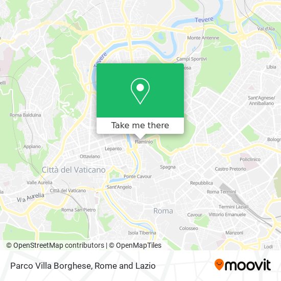 Parco Villa Borghese map