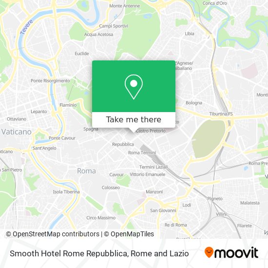 Smooth Hotel Rome Repubblica map