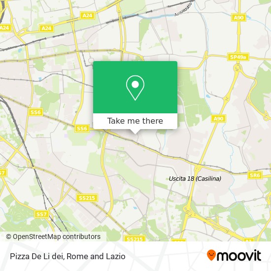 Pizza De Li dei map