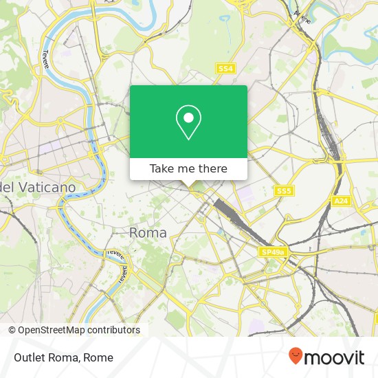 Outlet Roma map