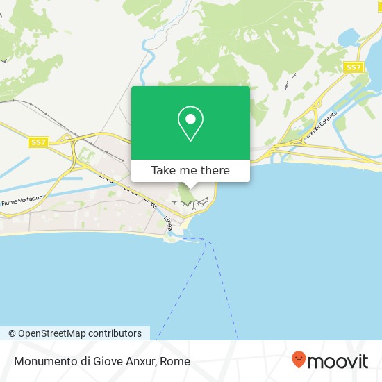 Monumento di Giove Anxur map