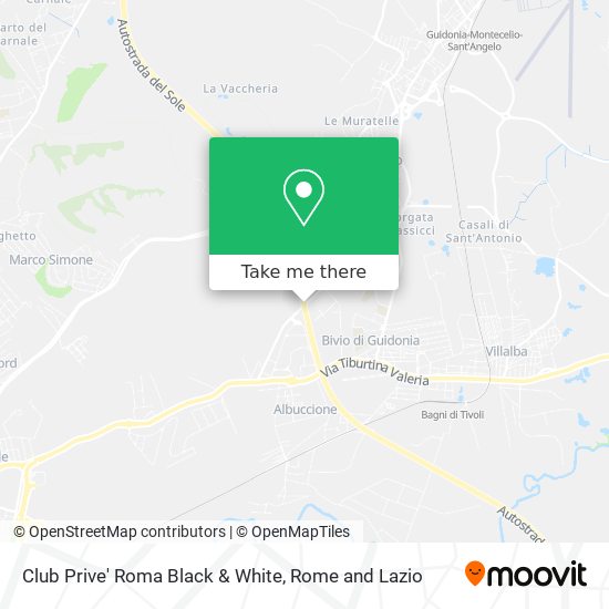 Club Prive' Roma Black & White map
