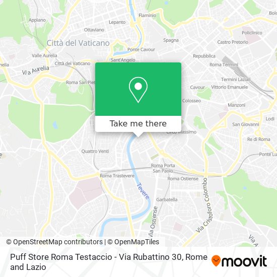 Puff Store Roma Testaccio - Via Rubattino 30 map