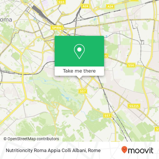 Nutritioncity Roma Appia Colli Albani map